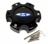 MO951 CAP BLK 6X5.5 +18 - BLUE OVAL LOGO - Moto Metal 845L145S0