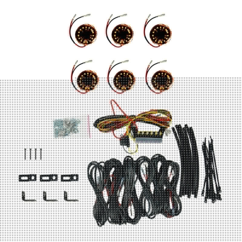 KC HiLiTES Cyclone V2 LED - Rock Light - 6-Light System - Amber - 5W Flood Beam KCL91041