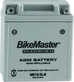 BikeMaster AGM Battery - MS12-3L-B BKM780766