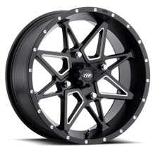 Load image into Gallery viewer, ITP Tornado 15X7 / 4x156 BP / 4+3 Offset Matte Black w/ Milled Accents Wheel