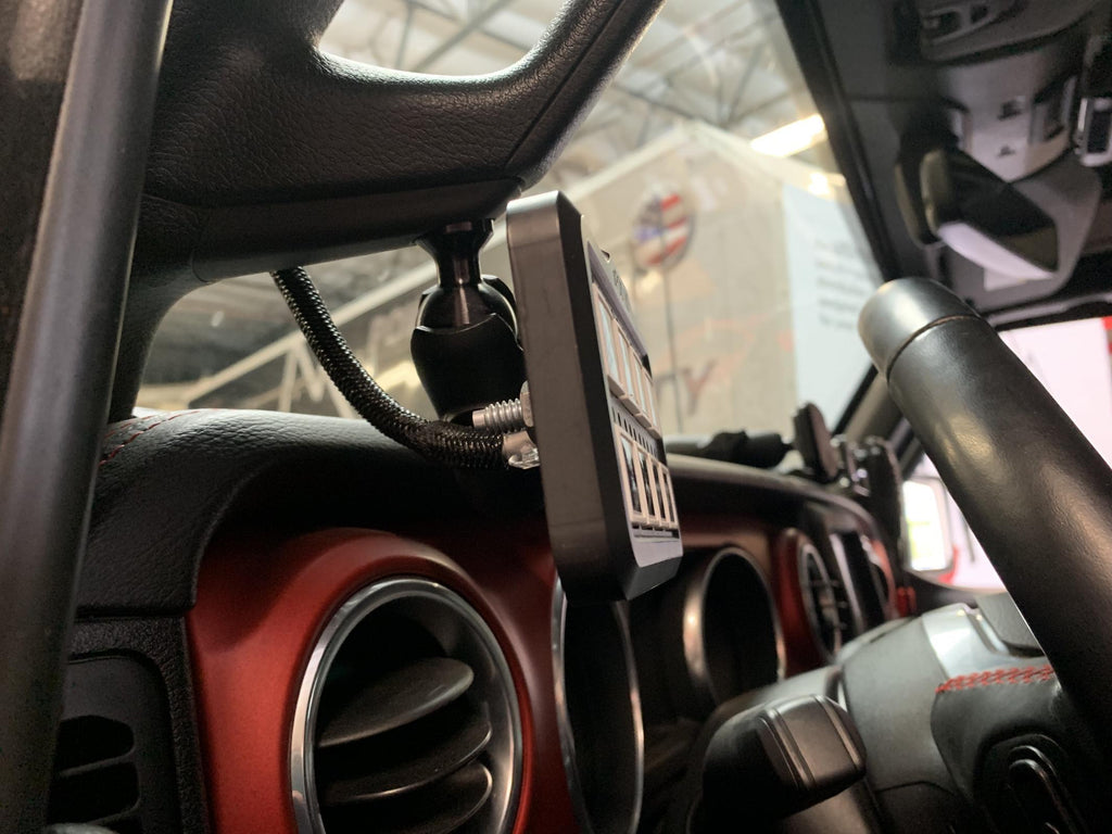CMM A-Pillar 1 Inch Ball Mount Solution Jeep 2018-2023 Wrangler JL 2018-2023 Gladiator sPOD
