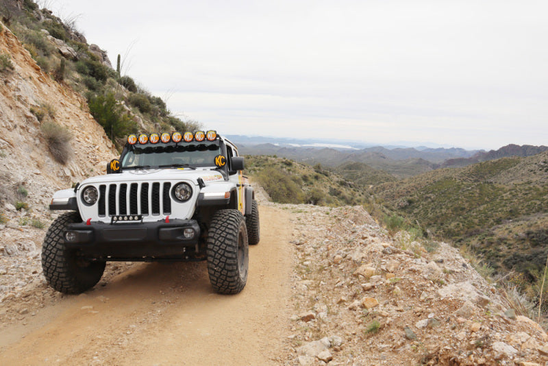 KC HiLiTES 6in. Round Soft Cover (Pair) - Black w/Yellow KC Logo KCL5102