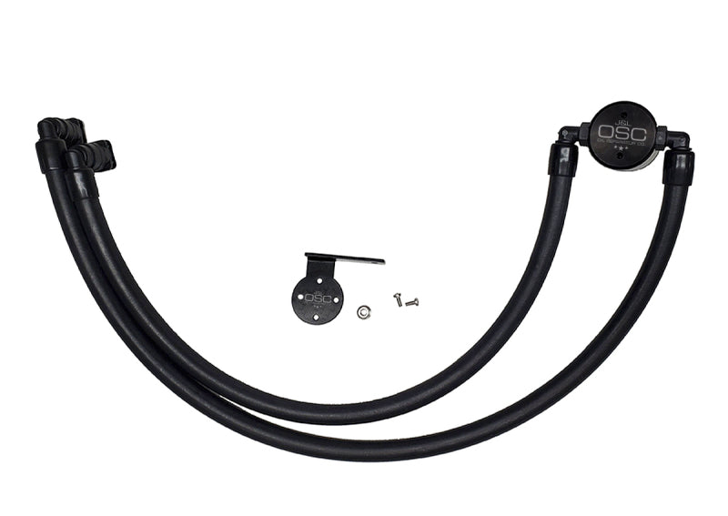 J&L 17-22 Ford F-250 6.2L/7.3L Passenger Side Oil Separator 3.0 - Black Anodized JLT3042P-B
