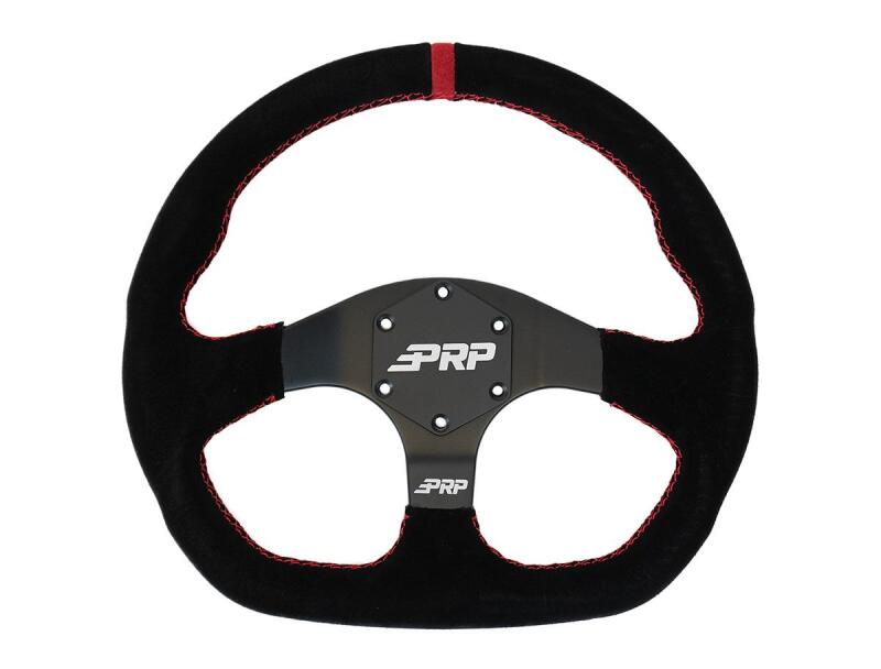 PRP Suede D-Shape Steering Wheel - Red PRPG253