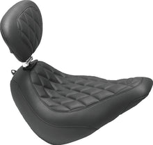 Load image into Gallery viewer, Mustang 18-21 Harley Softail Slim Wide Tripper Solo Seat w/Driver Backrest Diamond Stitch - Black