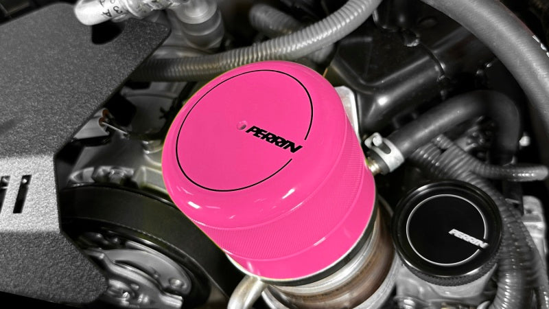 PERRIN 15-25 Subaru WRX & 13-25 BRZ/FR-S/86/GR86 Oil Filter Cover - Hyper Pink PERPSP-ENG-716HP
