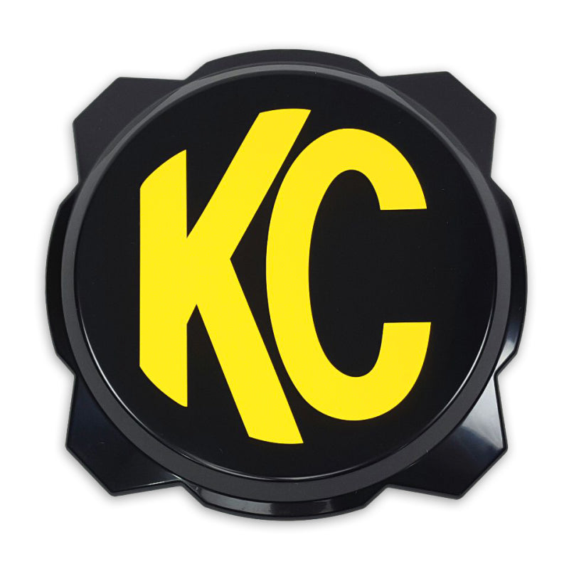 KC HiLiTES 6in. Hard Cover for Gravity Pro6 LED Lights (Single) - Black w/Yellow KC Logo KCL5111