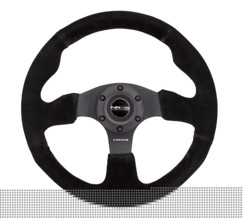 NRG Reinforced Steering Wheel (320mm) Suede w/Black Stitch NRGRST-012S