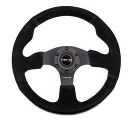 NRG Reinforced Steering Wheel (320mm) Suede w/Black Stitch NRGRST-012S