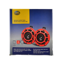 Load image into Gallery viewer, Hella Supertone Horn Kit 12V 300/500HZ Red (003399803 = 003399801) HELLA003399801