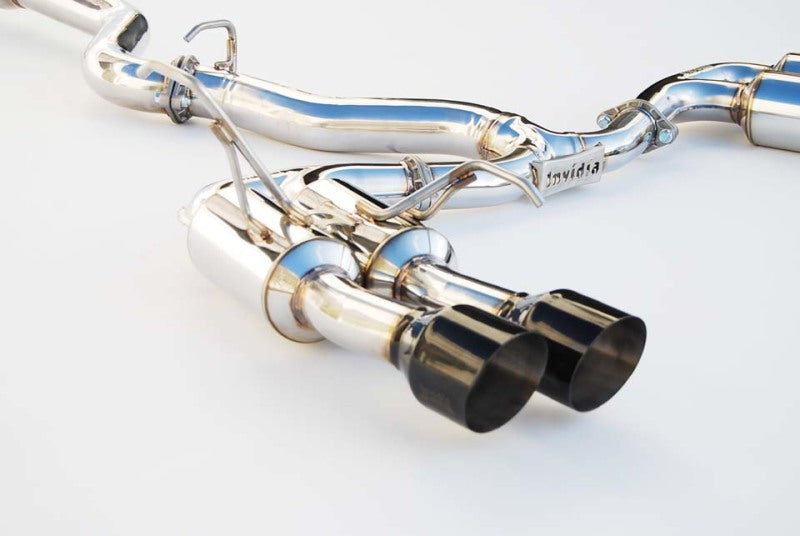Invidia 2015+ Subaru WRX / STI Gemini/R400 Single Layer Quad Black Tip Cat-Back Exhaust INVHS15STIGM4SB