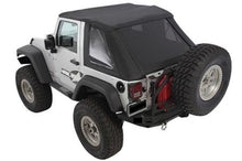 Load image into Gallery viewer, Bowless Soft Top Combo 07-18 Wrangler JK 2 DR OEM Replacement W/Tinted Windows Black Diamond Smittybilt