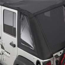 Load image into Gallery viewer, Bowless Soft Top Combo 07-18 Wrangler JK 2 DR OEM Replacement W/Tinted Windows Black Diamond Smittybilt