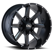 Load image into Gallery viewer, Cast Aluminum Wheels Busted 9100 SB 20x9 Milled Spokes Satin Black 8 On 180 Bolt Pattern 18 Offset Cali Offroad Wheels
