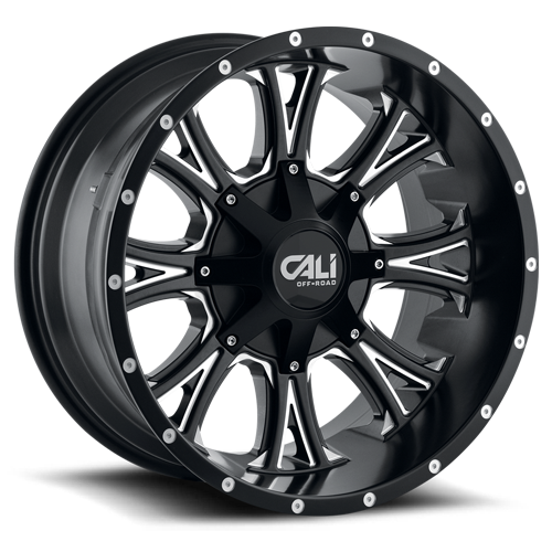 Cast Aluminum Wheels Americana 9101 SB 20x10 Milled Spokes Satin Black 8 On 180 Bolt Pattern -25 Offset Cali Offroad Wheels
