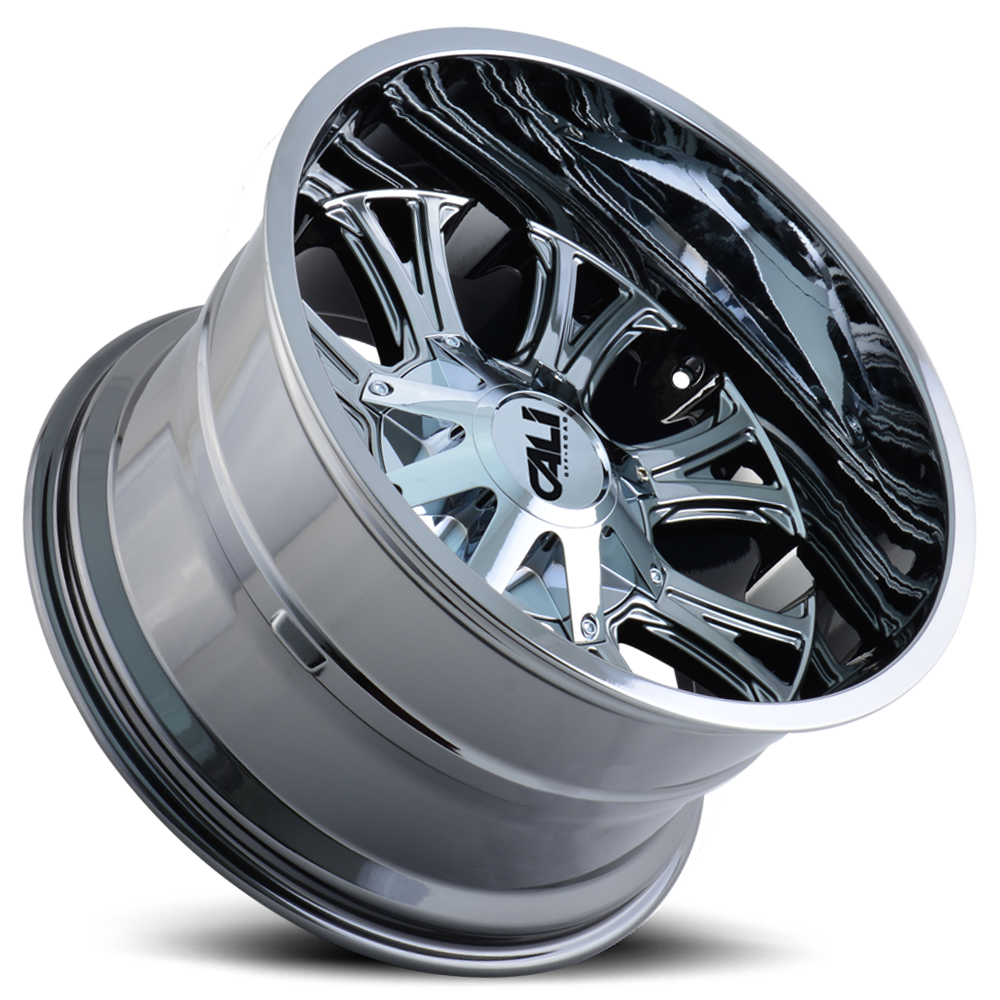Cast Aluminum Wheels Americana 9101 CH 22x14 Chrome 8 On 180 Bolt Pattern -76 Offset Cali Offroad Wheels