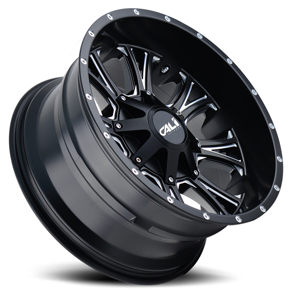 Cast Aluminum Wheels Americana 9101 SB 22x14 Milled Spokes Satin Black 8 On 180 Bolt Pattern -76 Offset Cali Offroad Wheels