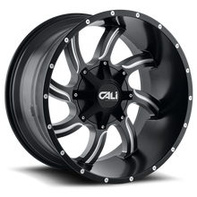 Load image into Gallery viewer, Cast Aluminum Wheels Twisted 9102 SB 22x12 Milled Spokes Satin Black 8 On 165.1/8 On170 Bolt Pattern -44 Offset Cali Offroad Wheels