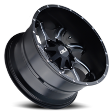 Load image into Gallery viewer, Cast Aluminum Wheels Twisted 9102 SB 22x12 Milled Spokes Satin Black 8 On 180 Bolt Pattern -44 Offset Cali Offroad Wheels