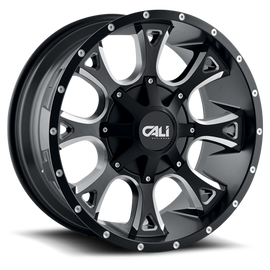 Cast Aluminum Wheels Anarchy 9103 SB 20x9 Milled Spokes Satin Black 8 On 165.1/8 On170 Bolt Pattern 0 Offset Cali Offroad Wheels
