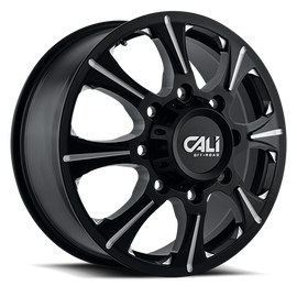 Dually Wheels Brutal Dually 9105 BK-M 20x8.25 Black 8 On 210 Bolt Pattern 127 Offset Cali Offroad Wheels