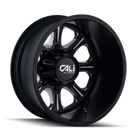 Dually Wheels Brutal Dually 9105 BK-M 20x8.25 Black 8 On 165.1 Bolt Pattern -180 Offset 116.7 Bore Cali Offroad Wheels