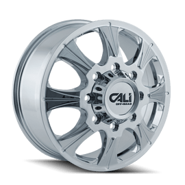 Dually Wheels Brutal Dually 9105 CH 20x8.25 Chrome 8 On 165.1 Bolt Pattern 127 Offset 116.7 BoreCali Offroad Wheels