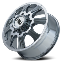 Load image into Gallery viewer, Dually Wheels Brutal Dually 9105 CH 20x8.25 Chrome 8 On 165.1 Bolt Pattern 127 Offset 116.7 BoreCali Offroad Wheels