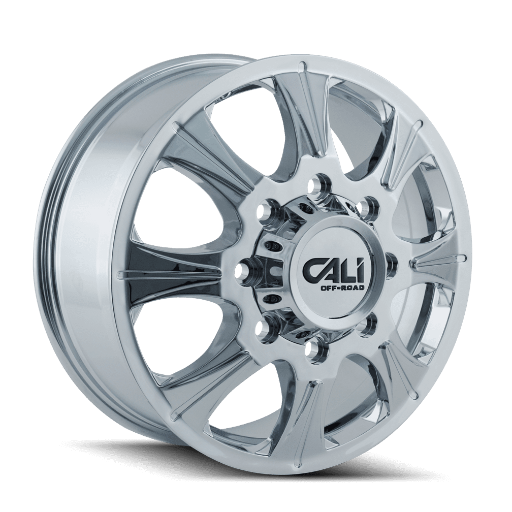 Dually Wheels Brutal Dually 9105 CH 20x8.25 Chrome 8 On 165.1 Bolt Pattern 127 Offset 121.3 Bore Cali Offroad Wheels