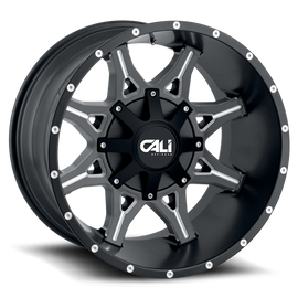 Cast Aluminum Wheels Obnoxious 9107 SB 22x12 Milled Spokes Satin Black 8 On 180 Bolt Pattern -44 Offset Cali Offroad Wheels