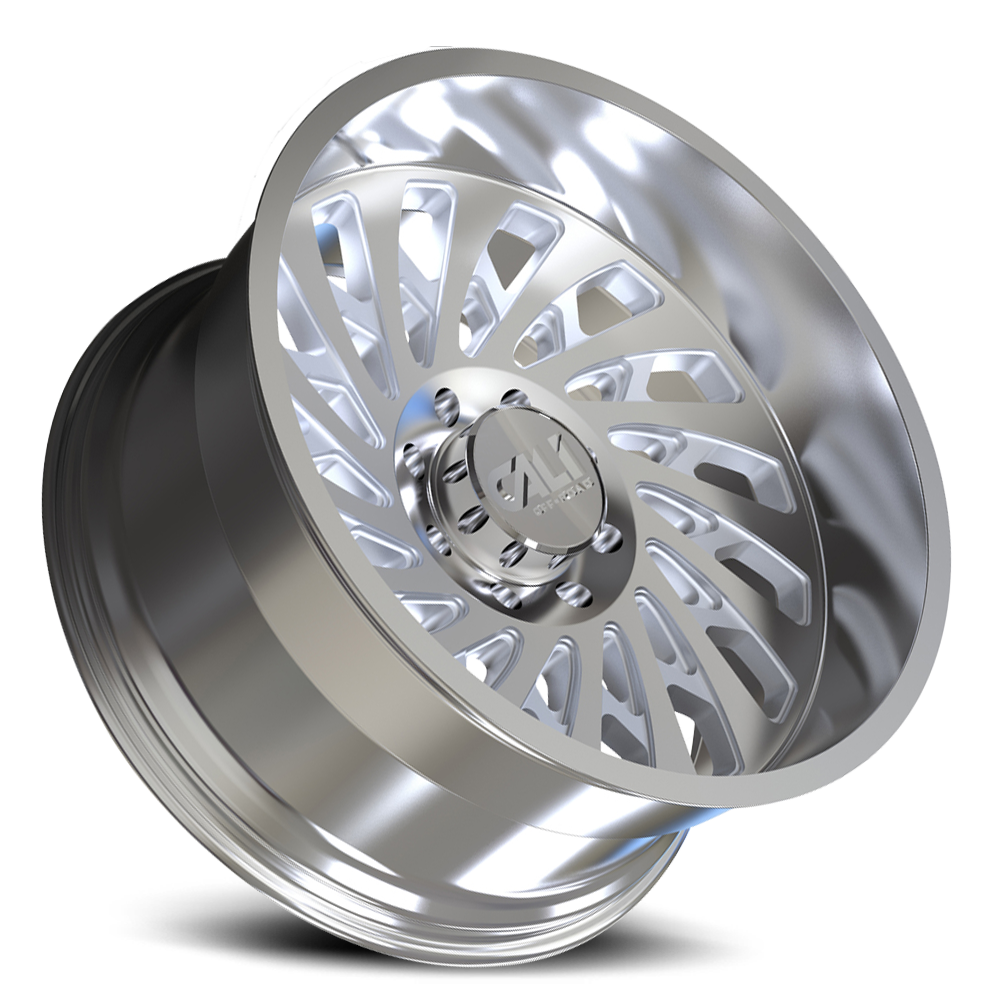 Cast Aluminum Wheels Switchback 9108 PO 22x12 Polished 5 On 139.7 Bolt Pattern -51 Offset Cali Offroad Wheels