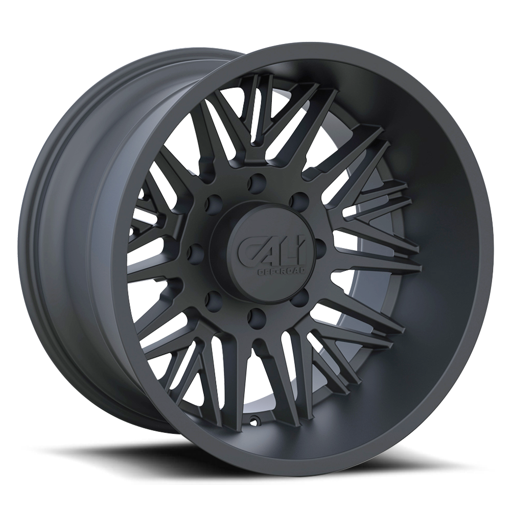 Cast Aluminum Wheels Rawkon 9109 MB 24x12 Matte Black 8 On 180 Bolt Pattern -51 Offset Cali Offroad Wheels