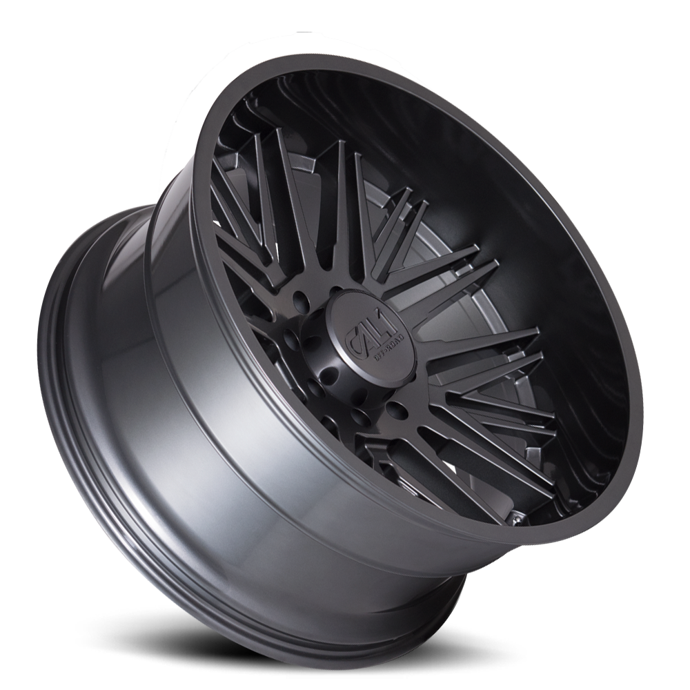 Cast Aluminum Wheels Rawkon 9109 SL 24x12 Graphite 6 On 139.7 Bolt Pattern -51 Offset Cali Offroad Wheels