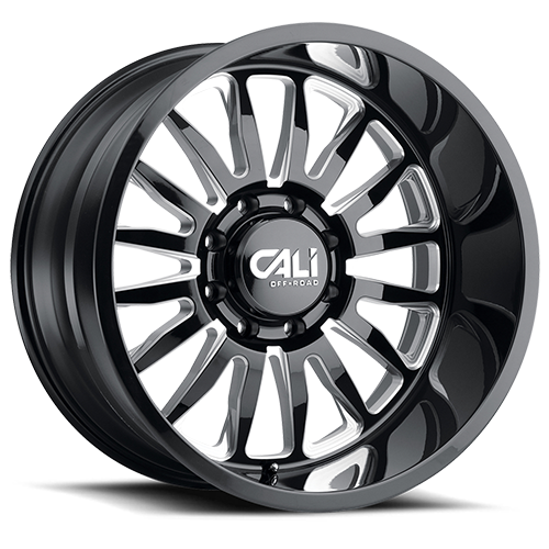 Cast Aluminum Wheels Summit 9110 GB-M 20x10 Milled Spokes Gloss Black 8 On 170 Bolt Pattern -25 Offset Cali Offroad Wheels
