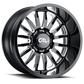 Cast Aluminum Wheels Summit 9110 GB-M 20x9 Milled Spokes Gloss Black 8 On 170 Bolt Pattern 0 Offset Cali Offroad Wheels