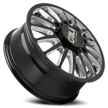 Load image into Gallery viewer, Dually Wheels Summit Dually 9110D GB 22x8.25 Milled Spokes Gloss Black 8 On 210 Bolt Pattern 115 Offset Cali Offroad Wheels