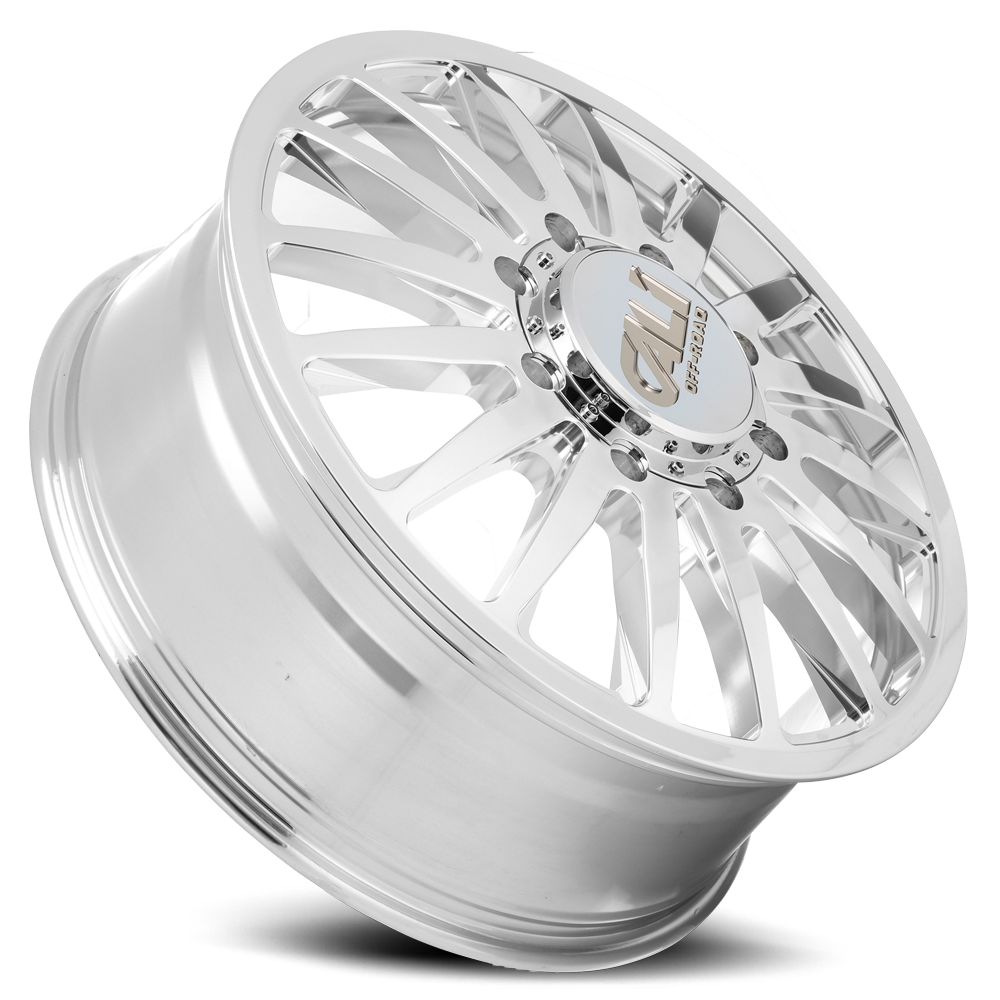 Dually Wheels Summit Dually 9110D PO 22x8.25 Milled Spokes Polished 8 On 210 Bolt Pattern 115 Offset Cali Offroad Wheels