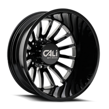 Load image into Gallery viewer, Dually Wheels Summit Dually 9110D GB 22x8.25 Milled Spokes Gloss Black 8 On 165.1 Bolt Pattern -232 Offset Cali Offroad Wheels