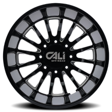 Load image into Gallery viewer, Dually Wheels Summit Dually 9110D GB 22x8.25 Milled Spokes Gloss Black 8 On 165.1 Bolt Pattern -232 Offset Cali Offroad Wheels