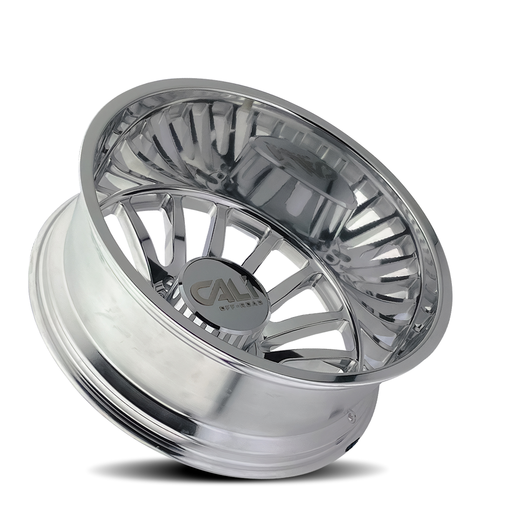 Dually Wheels Summit Dually 9110D PO 22x8.25 Milled Spokes Polished 8 On 165.1 Bolt Pattern -192 Offset Cali Offroad Wheels