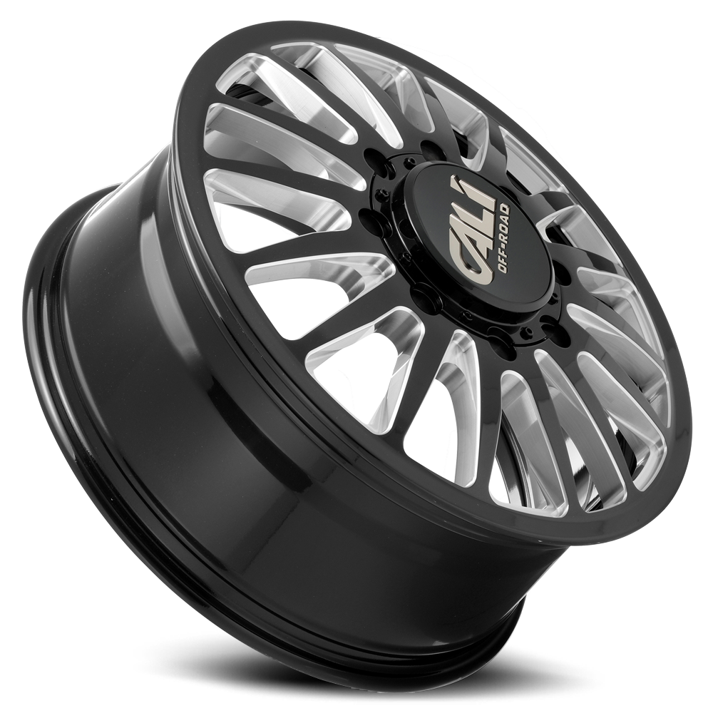 Dually Wheels Summit Dually 9110D GB 20x8.25 Milled Spokes Gloss Black 8 On 200 Bolt Pattern 115 Offset Cali Offroad Wheels