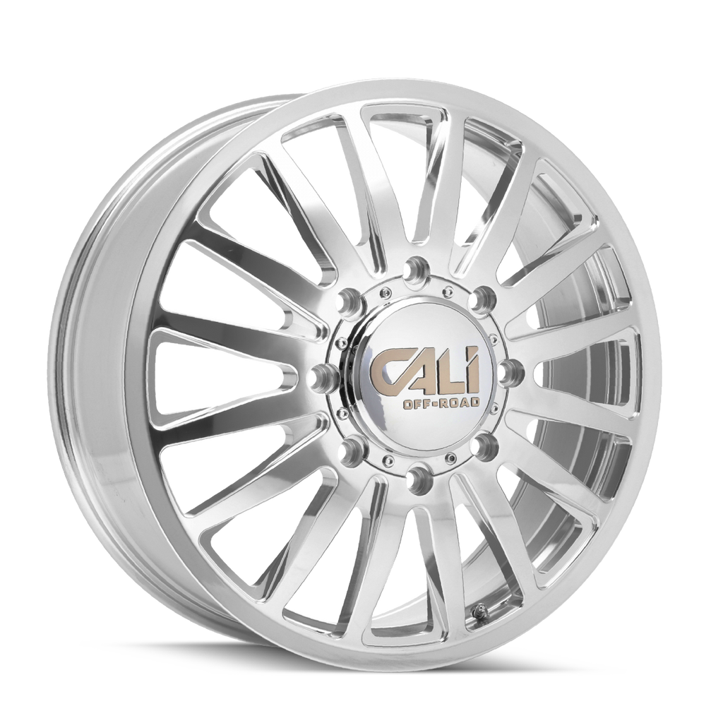 Dually Wheels Summit Dually 9110D PO 20x8.25 Milled Spokes Polished 8 On 200 Bolt Pattern 115 Offset Cali Offroad Wheels