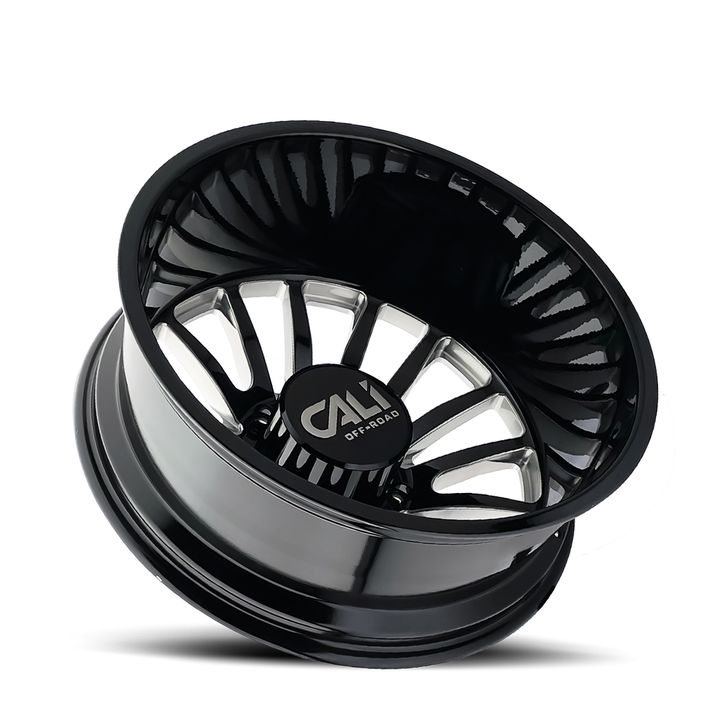 Dually Wheels Summit Dually 9110D GB 20x8.25 Milled Spokes Gloss Black 8 On 210 Bolt Pattern -192 Offset Cali Offroad Wheels