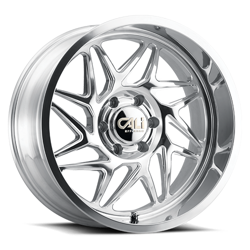 Cast Aluminum Wheels Gemini 9112 PO 24x14 Milled Spokes Polished 8 On 170 Bolt Pattern -76 Offset Cali Offroad Wheels