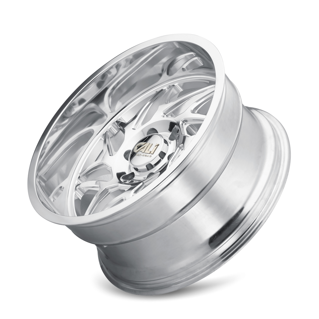 Cast Aluminum Wheels Gemini 9112 PO 24x14 Milled Spokes Polished 8 On 170 Bolt Pattern -76 Offset Cali Offroad Wheels