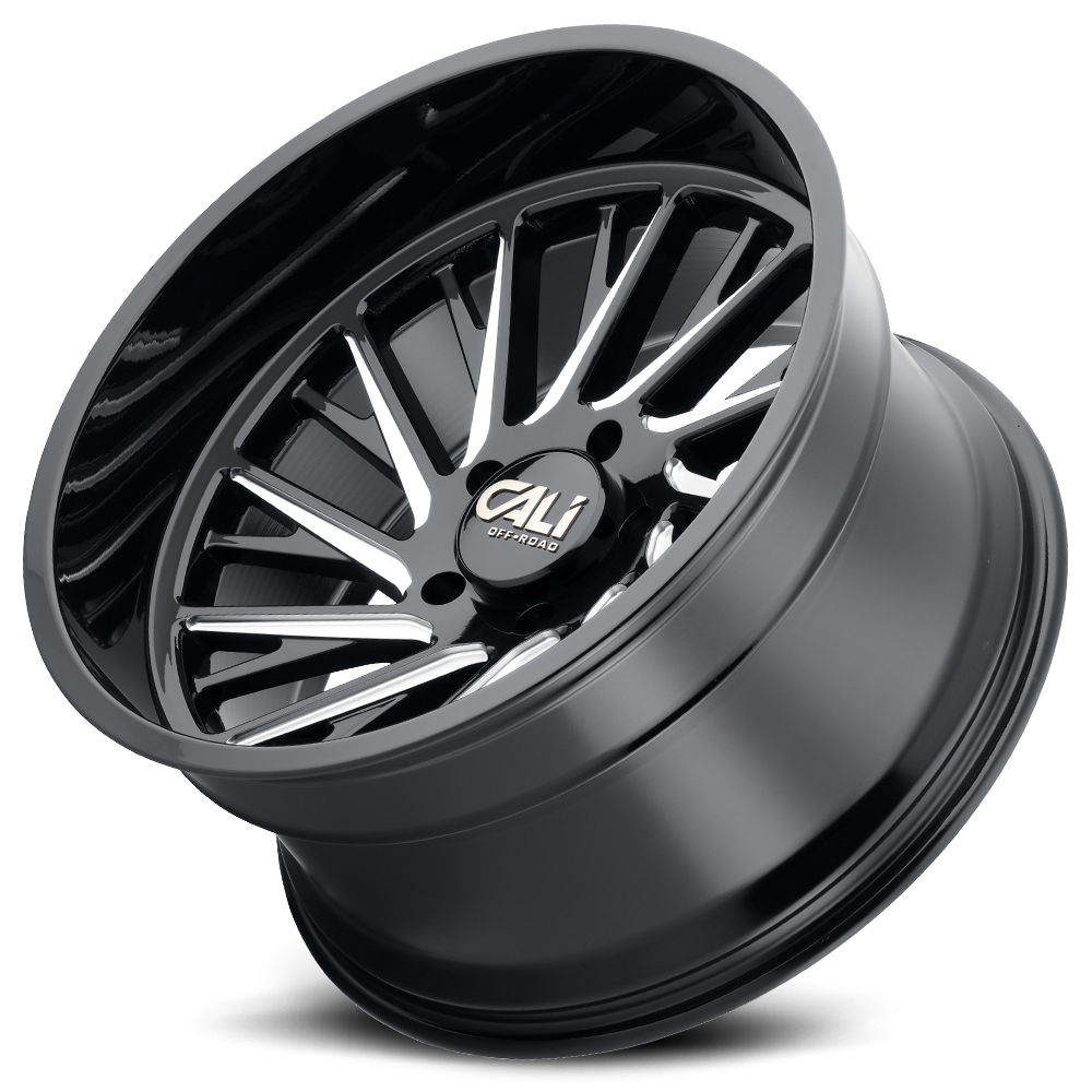 Cast Aluminum Wheels Purge 9114 GB 20x10 Milled Gloss Black 8 On 165.1 Bolt Pattern -25 Offset Cali Offroad Wheels