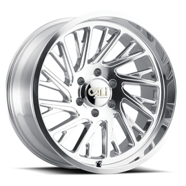 Cast Aluminum Wheels Purge 9114 PO 20x10 Milled Spokes Polished Silver 8 On 165.1 Bolt Pattern -25 Offset Cali Offroad Wheels