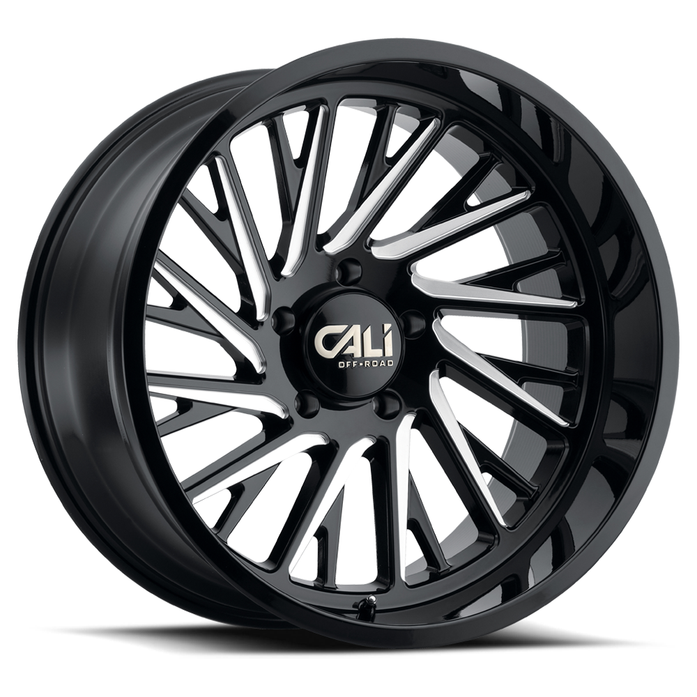 Cast Aluminum Wheels Purge 9114 GB 20x12 Milled Gloss Black 8 On 165.1 Bolt Pattern -51 Offset Cali Offroad Wheels