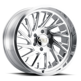 Cali Offroad Cast Aluminum Wheels Purge 9114 PO 24x14 Milled Spokes Polished Silver 8 On 170 Bolt Pattern -76 Offset Cali Offroad Wheels