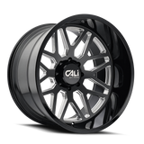 Cast Aluminum Wheels Invader 9115 GB-M 20x12 Milled Gloss Black 8 On 165.1 Bolt Pattern -51 Offset Cali Offroad Wheels - Cali Offroad 9115-2281BM